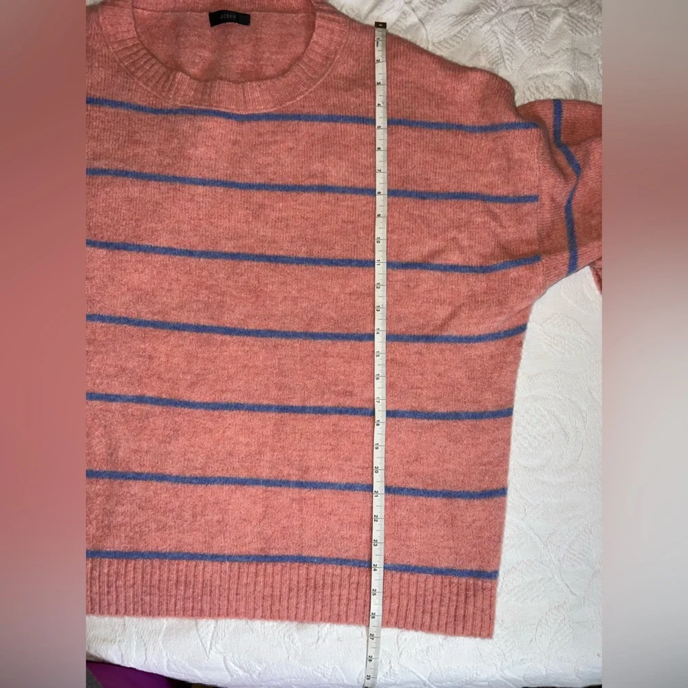 J. Crew Oversized Pink Striped Sweater